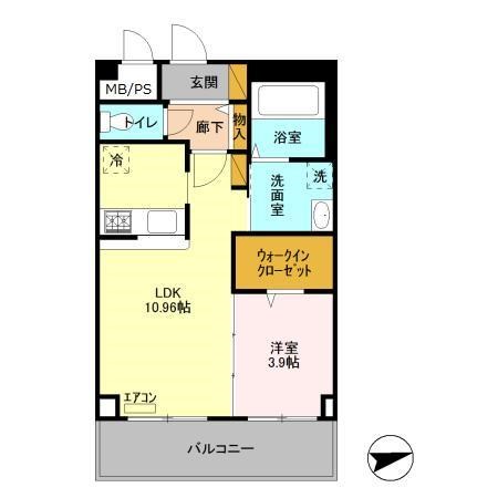 グランアコールⅡ 201号室 間取り