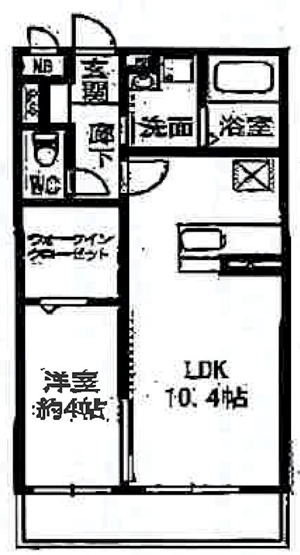 グランドソレーユ 102号室 間取り