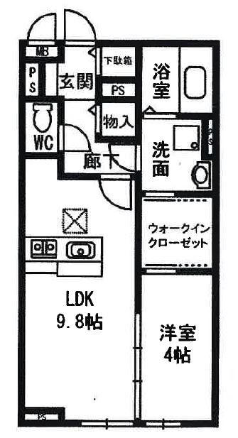 カーザヴェルデC棟 203号室 間取り