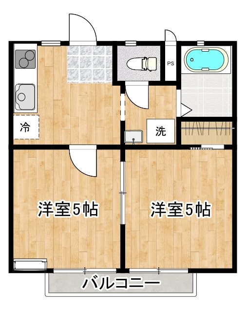 オークラビレッジ 205号室 間取り