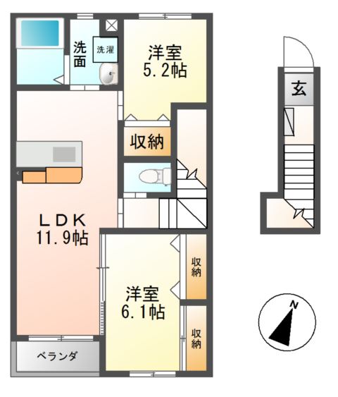 un jour C（アンジュールシー） 間取り
