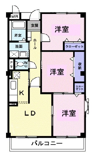 キャッスルタルイ弐番館 301号室 間取り