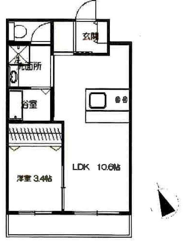 オリーブ学園の森 203号室 間取り