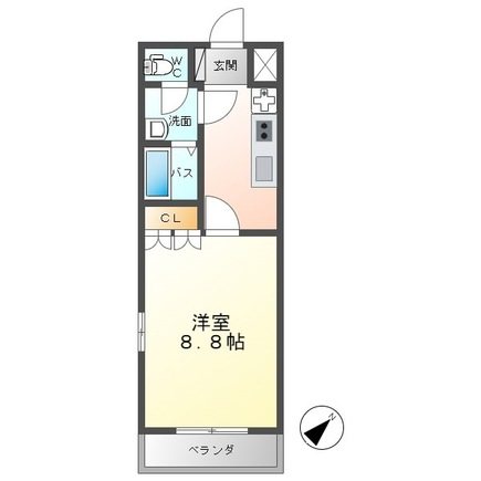 アルカディア 107号室 間取り