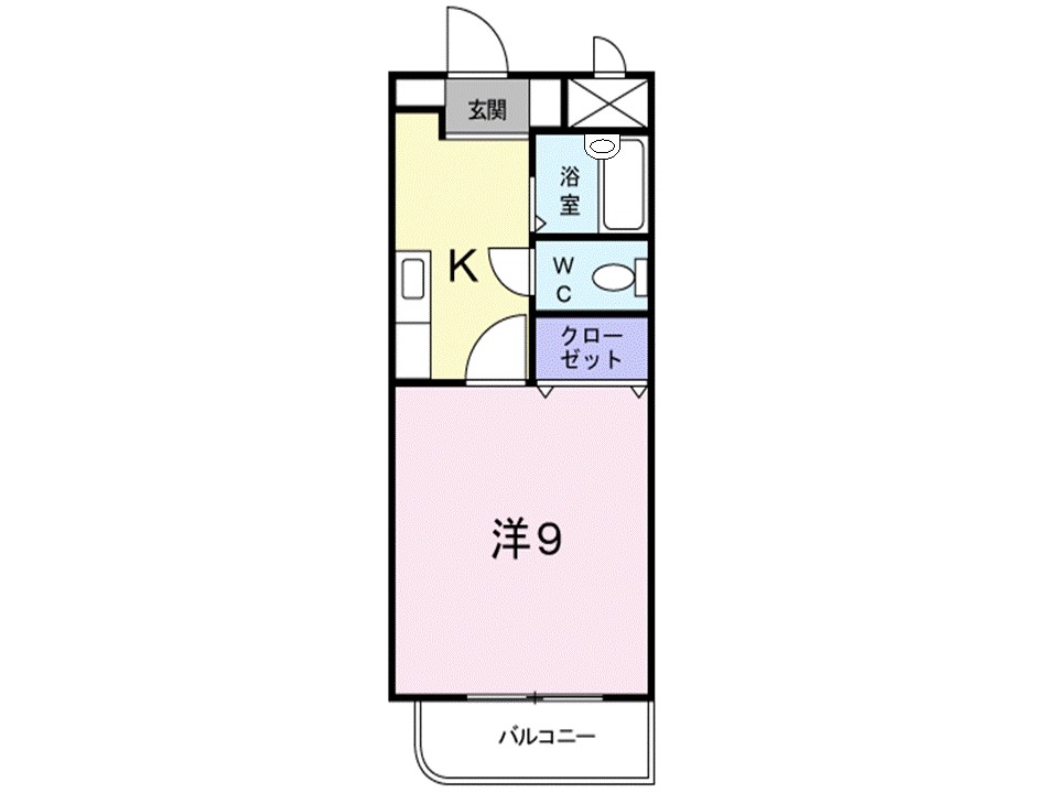 ラフィネ天久保Ｂ 208号室 間取り