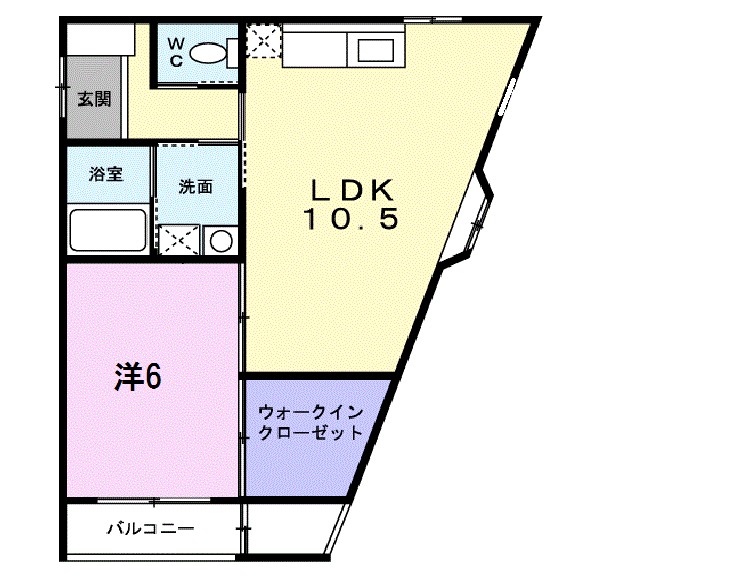 センターサーパス 201号室 間取り