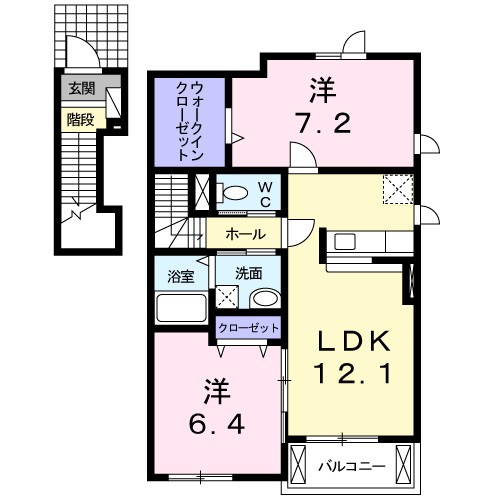 サニーヴィレッジⅠ 201号室 間取り