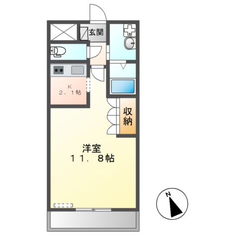 Ｊｅ　ｌｅ　ｐｒｅｎｄｓ　(ジュルプラン） 間取り