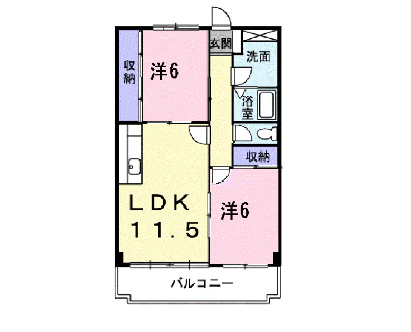 ポートサーパス 104号室 間取り