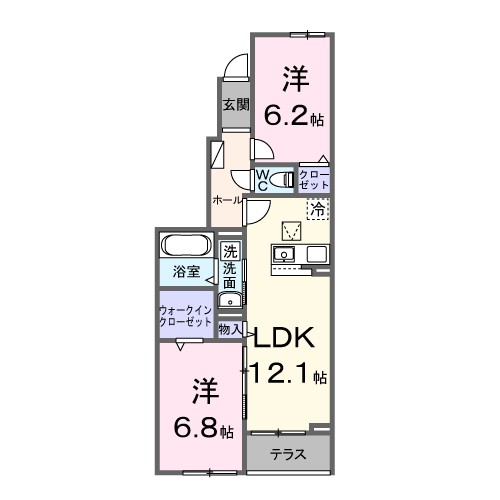 ソラリス 102号室 間取り