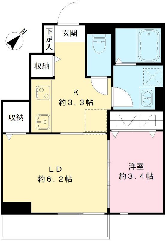フリューゲルⅠ 102号室 間取り