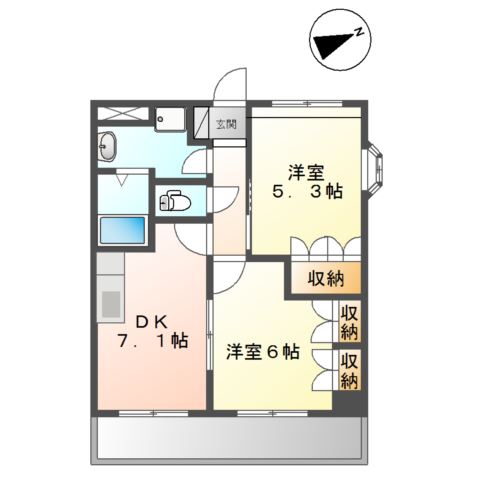 ディアハイムひたち野 間取り