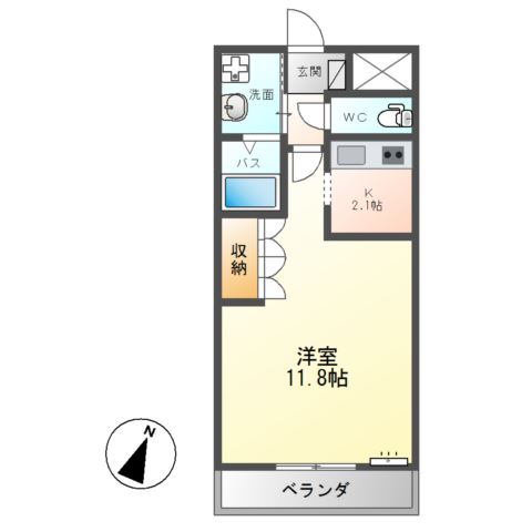 Ｊｅ　ｌｅ　ｐｒｅｎｄｓ　(ジュルプラン） 間取り