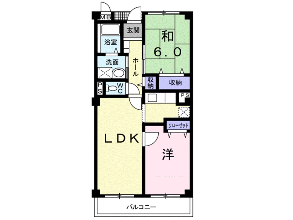 アバンサール 403号室 間取り