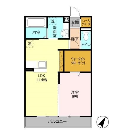 ステラクレール 103号室 間取り