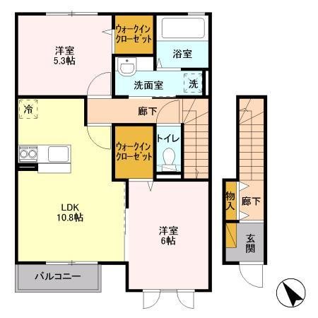 メゾンアンソレイユ 202号室 間取り