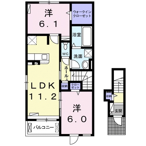 雅 201号室 間取り