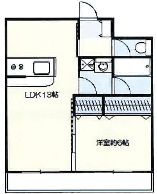 HiValleyⅢ　C棟 203号室 間取り