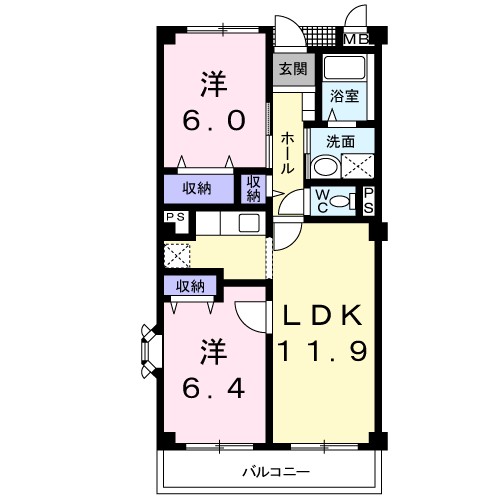 キャッスルタルイ壱番館Ａ 205号室 間取り