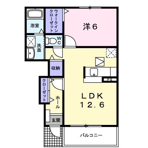 フラワーＢ 102号室 間取り