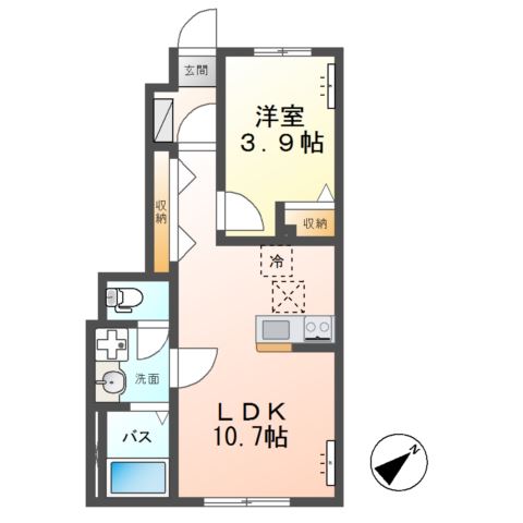 Due acero.K　Ⅲ（ドゥーエアーチェロケースリー） 間取り