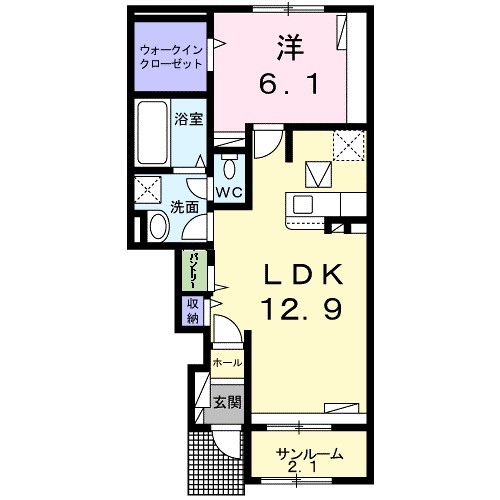 エムズ　サニーガーデンⅩⅩⅠ 間取り