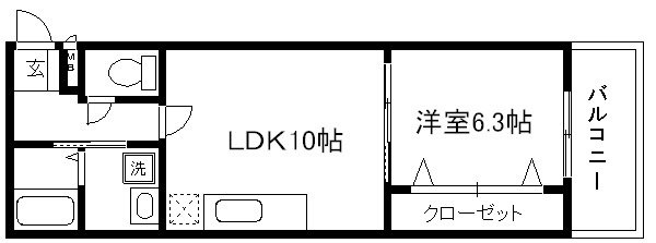 コスモガーデン二條 間取り