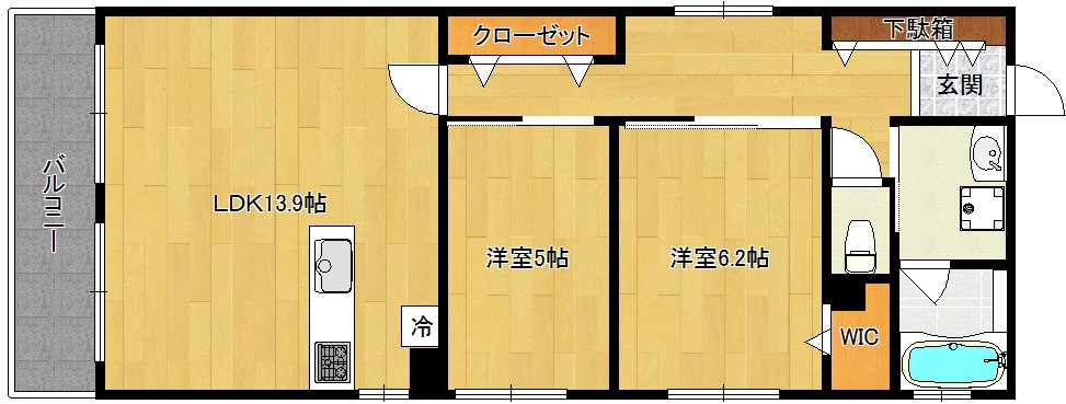 コンフォールパレ新町二条 間取り