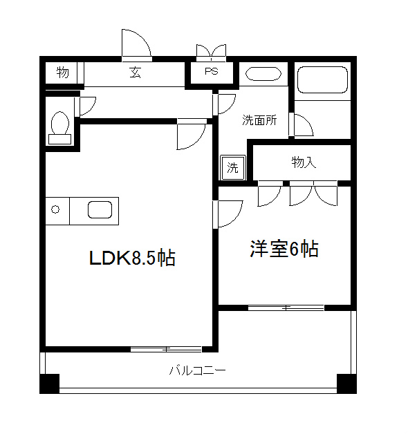 サンシティ四条西洞院 間取り