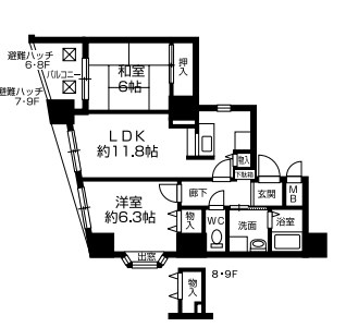 ロザーンジュ堀川 間取り