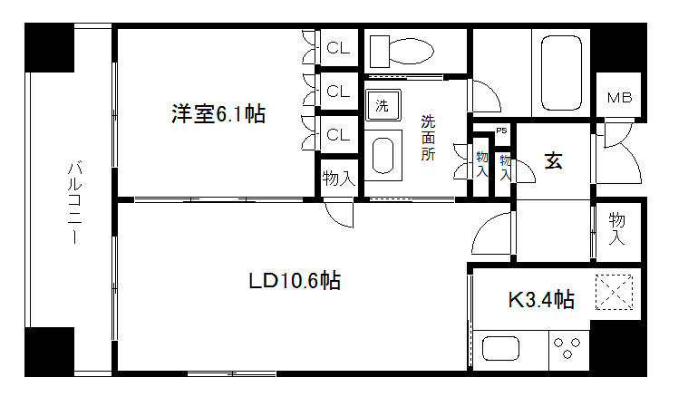 リーガル京都五条堀川 間取り