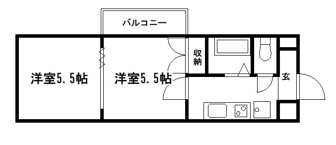 第８パールハイツ安井 間取り
