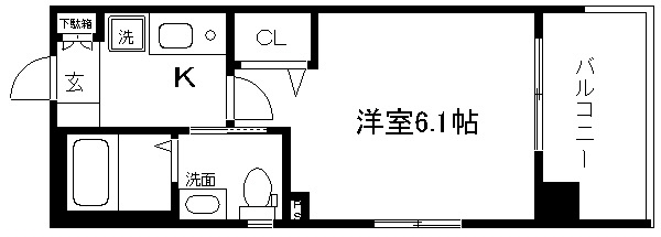 エステムプラザ京都五条大橋 間取り