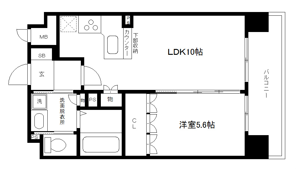 リーガル京都河原町五条Ⅱ 間取り