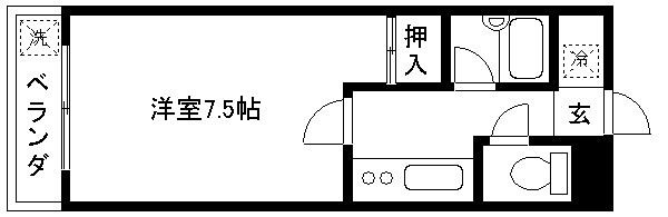 コスモハイツ河原町 間取り
