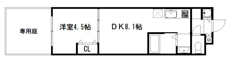 アドバンス京都北大路レフィナード 間取り