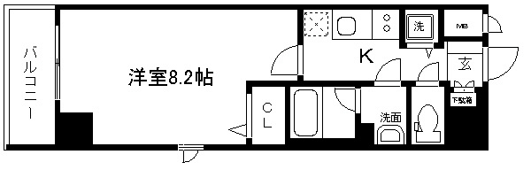 アスヴェル京都二条駅前Ⅱ 間取り