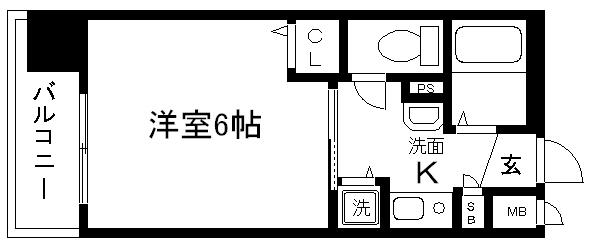 エステムコート京都河原町プレジール 間取り