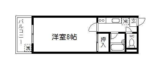 コスモハイツ河原町 間取り