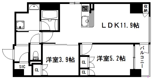 ソルレヴェンテ堀川高辻 間取り
