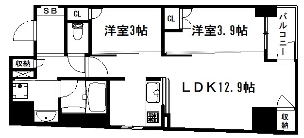ソルレヴェンテ堀川高辻 間取り