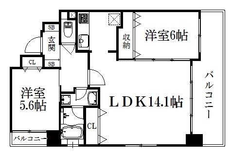 ルーエ五条堀川 間取り