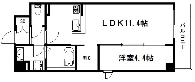 THE RESIDENCE 二条駅前 間取り