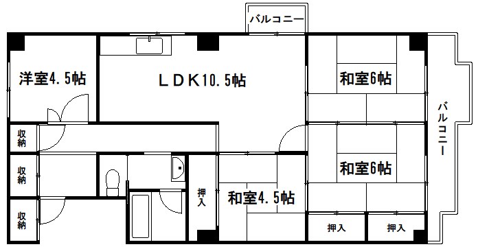 メガロコープ西陣A棟 間取り
