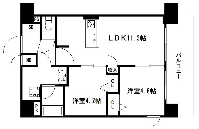 プレサンスTHE　KYOTO華苑 間取り