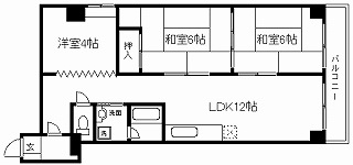 ルネ河原町 間取り