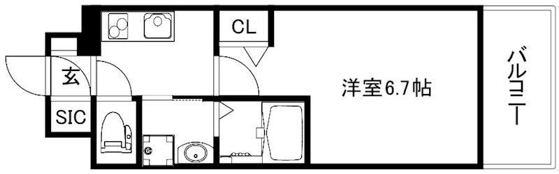 アクアプレイス京都西院Ⅱ 間取り