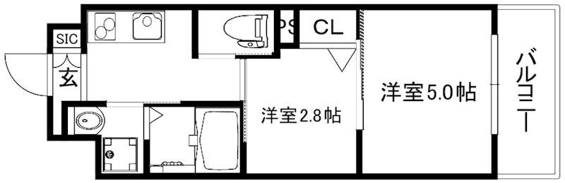 アクアプレイス京都西院Ⅱ 間取り