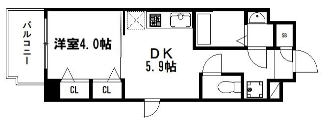 エステムコート京都東寺朱雀邸 間取り