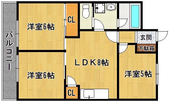 グリシーヌ京都西京極 間取り